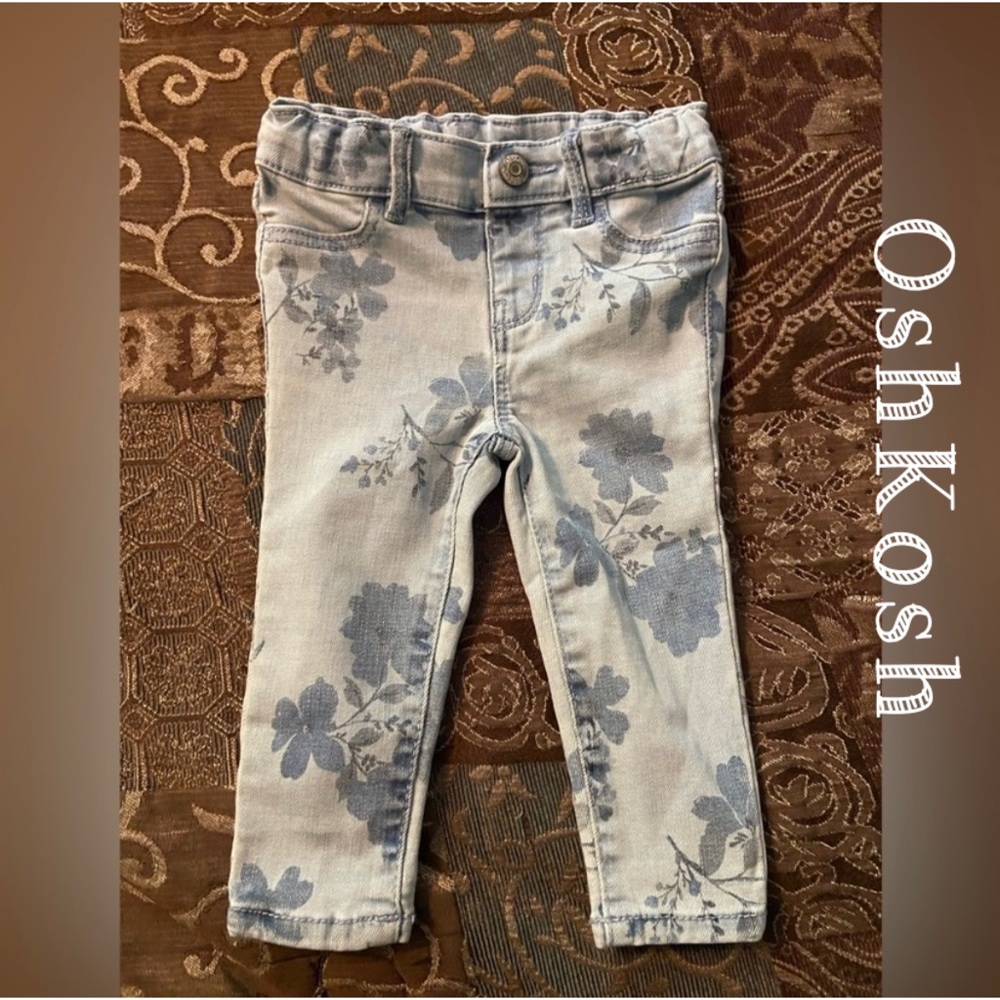 Oshkosh floral jeans leggings girls 12 months